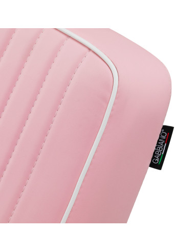Gabbiano Visionerio barber chair pink chrome frame