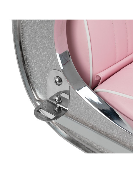 Gabbiano Visionerio barber chair pink chrome frame