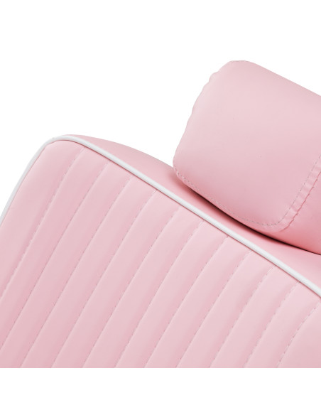 Gabbiano Visionerio barber chair pink chrome frame