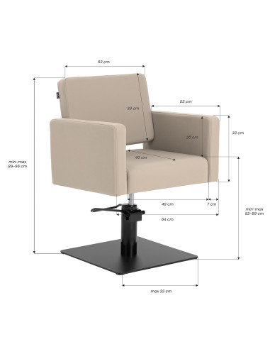 Gabbiano Vitoria Styling chair grey-beige