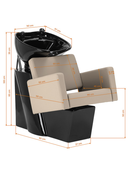 Gabbiano Vitoria Salon washbasin unit grey-beige