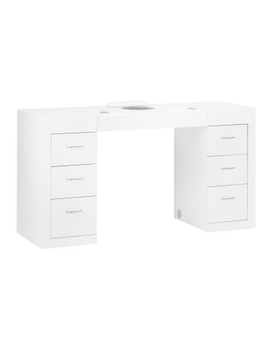 Nail desk 324 with cassette dust absorber white
