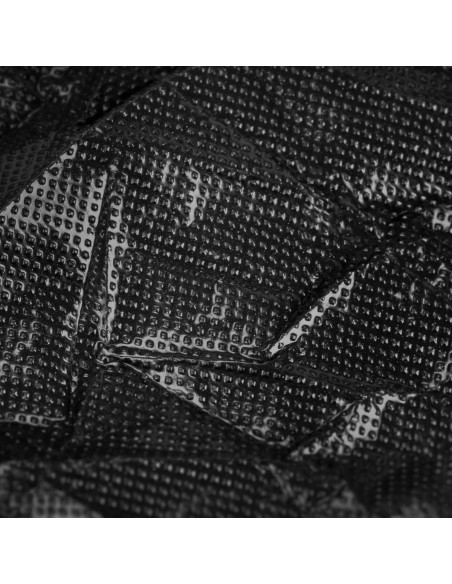 Disposable plastic sheet with elastic band black