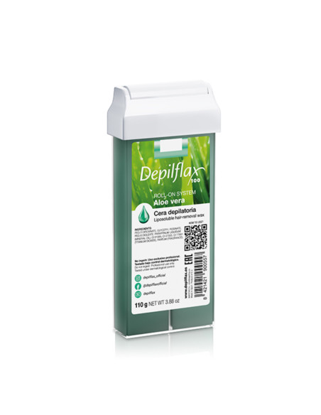 Depilflax 100 wax for hair removal, aloe vera roll, 110 g