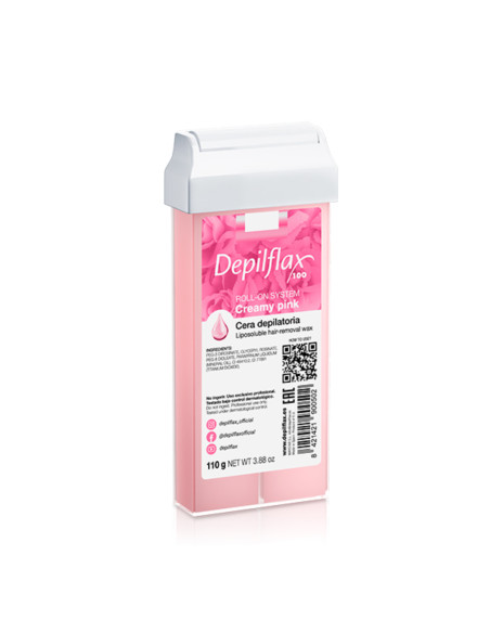 Depilflax 100 hair removal wax roll Creamy pink 110 g