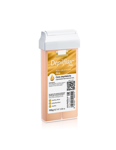 Depilflax 100 wax for hair removal, gold roll, 110 g