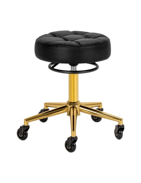 The Gabbiano D054G hairdressing stool gold white