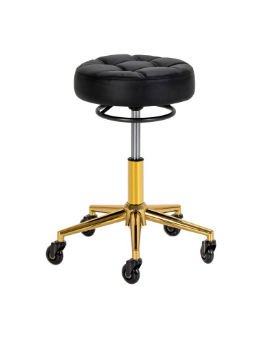 The Gabbiano D054G hairdressing stool gold white