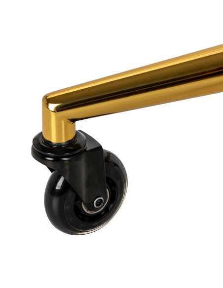 The Gabbiano D054G hairdressing stool gold white