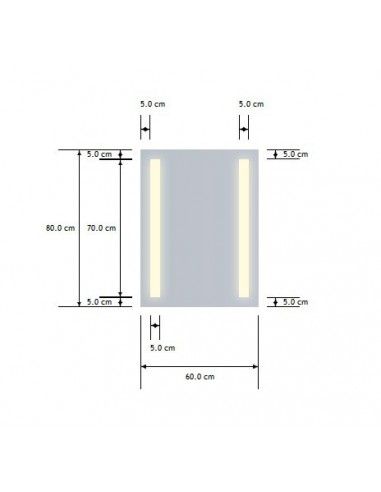 Glamour LED Mirror - 80x60