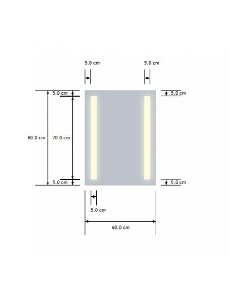 Glamour LED Mirror - 80x60