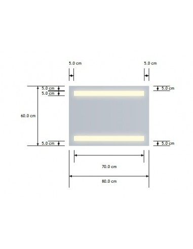 Glamour LED Mirror - 80x60