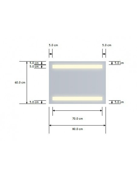 Glamour LED Mirror - 80x60