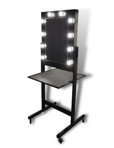 Mobile Black Makeup Stand Dual