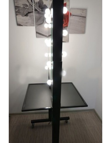 Mobile Black Makeup Stand Dual