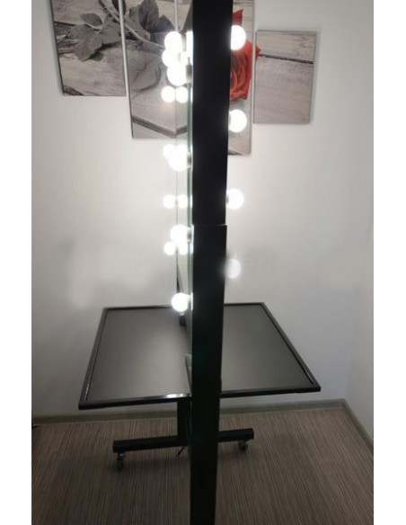 Mobile Black Makeup Stand Dual