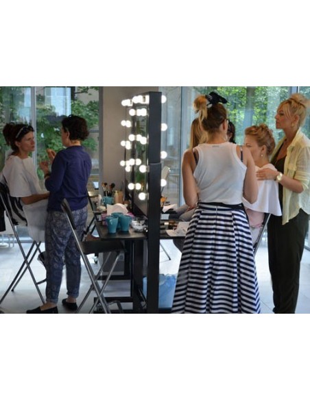 Mobile Black Makeup Stand Dual