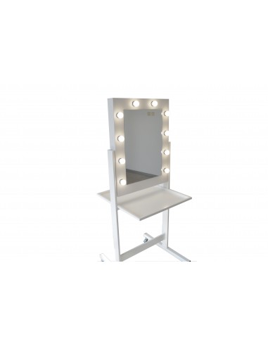 Mobile White Makeup Stand Dual