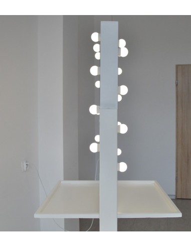 Mobile White Makeup Stand Dual