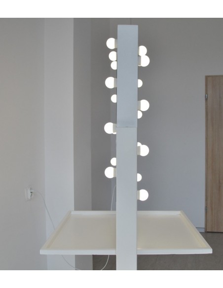 Mobile White Makeup Stand Dual