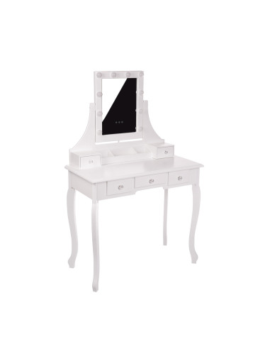 Monica White LED Dressing Table | Bella Furniture Ireland