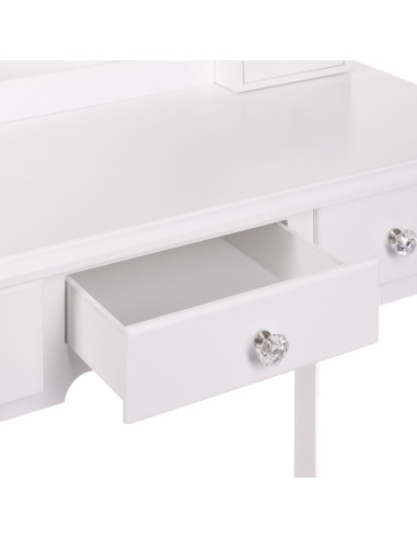 Monica White LED Dressing Table | Bella Furniture Ireland