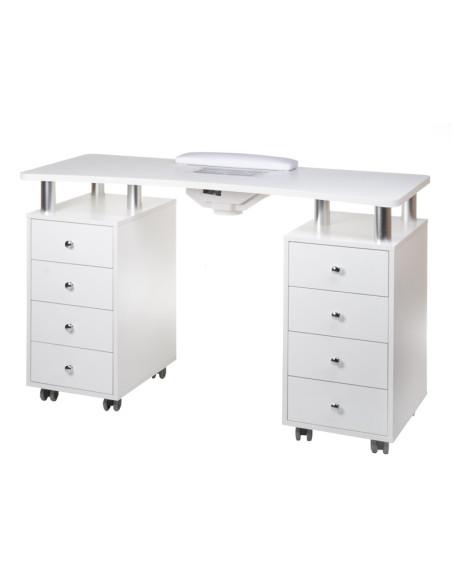 Manicure table + dust collector BD-3425+P WHITE