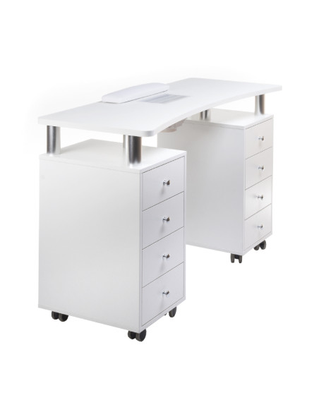 Manicure table + dust collector BD-3425+P WHITE
