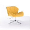 Hroove Salon Chair - Yellow Velour BFHR111CROSS
