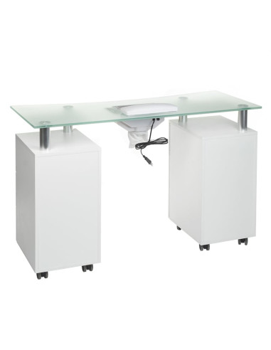 Manicure Table + Dust Collector BD-3425-1+P WHITE