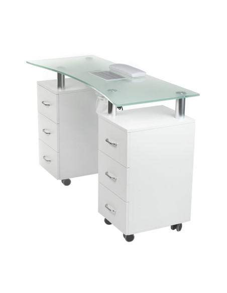 Manicure Table + Dust Collector BD-3425-1+P WHITE