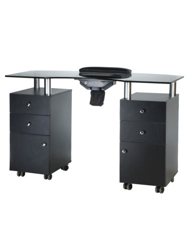 Manicure table + dust collector BD-3453+P BLACK