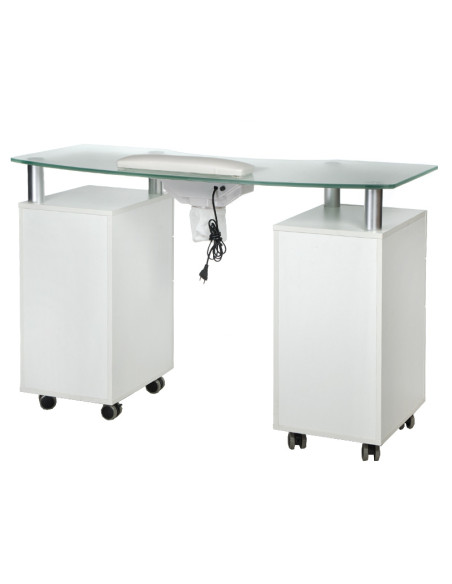 Manicure table + dust collector BD-3453+P WHITE
