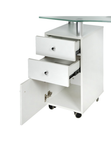 Manicure table + dust collector BD-3453+P WHITE