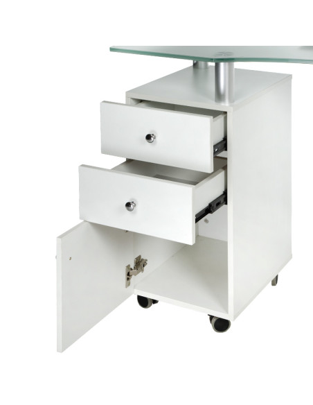 Manicure table + dust collector BD-3453+P WHITE