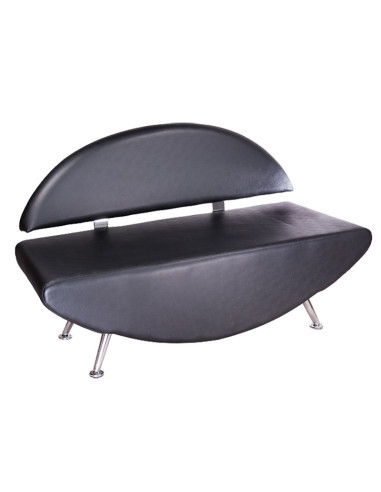 Carini BD-6710 Black Waiting Room Sofa