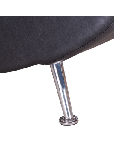 Carini BD-6710 Black Waiting Room Sofa