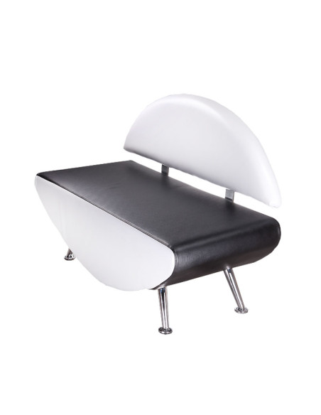 Carini BD-6710 White-Black Waiting Room Sofa