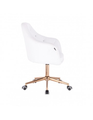 Copper Chair On Wheels - White BFHR830