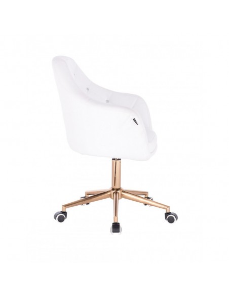 Copper Chair On Wheels - White BFHR830