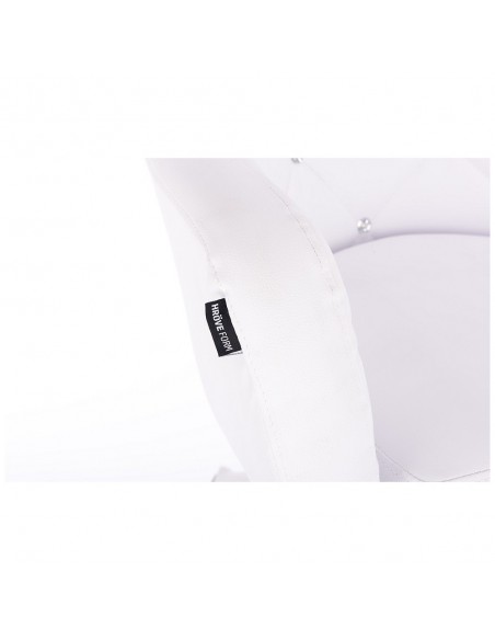 Copper Chair On Wheels - White BFHR830