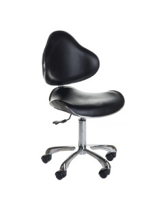 Cosmetic Stool with Backrest BD-9933 Black