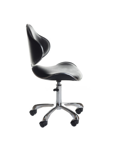 Cosmetic Stool with Backrest BD-9933 Black