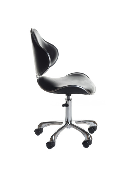 Cosmetic Stool with Backrest BD-9933 Black