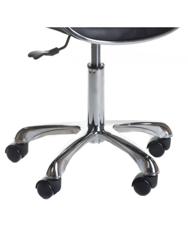 Cosmetic Stool with Backrest BD-9933 Black