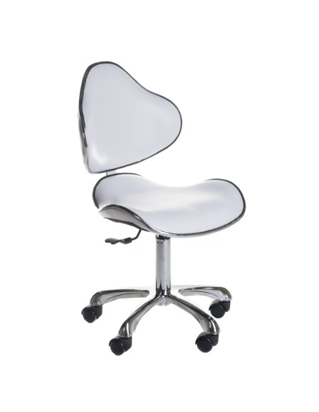 Cosmetic Stool with Backrest BD-9933 White