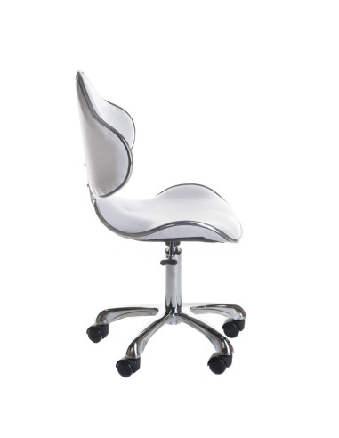Cosmetic Stool with Backrest BD-9933 White