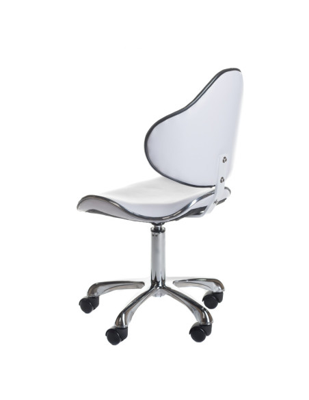 Cosmetic Stool with Backrest BD-9933 White