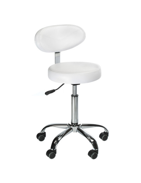 Beauty stool with backrest BD-9934 white