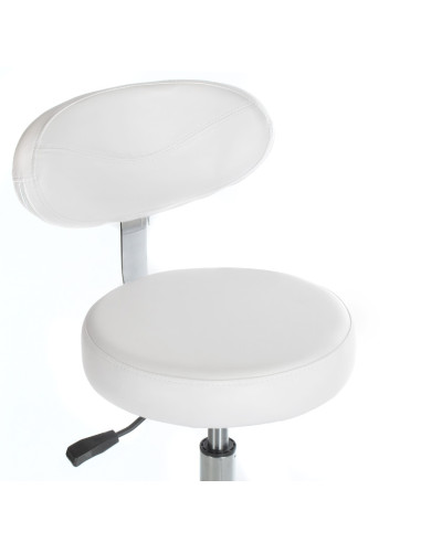 Beauty stool with backrest BD-9934 white